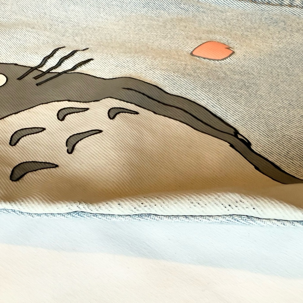 My Neighbor Totoro Studio Ghibli Blue Jeans - waist 14” flat lay - Picture 11 of 11